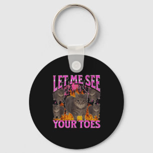 Porte-clés Vos orteils drôle de chat mème contrefaçon graphiq