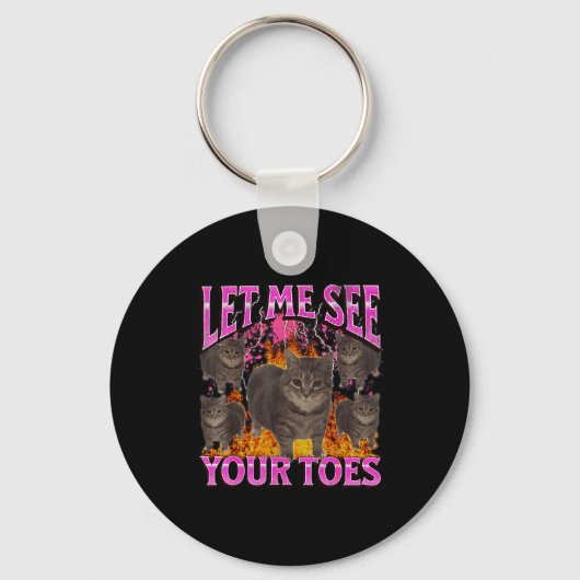 Porte-clés Vos orteils drôle de chat mème contrefaçon graphiq (Recto)