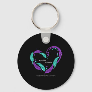 Porte-clés Vos problèmes de vie Semicolon Prévention du suici