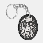 Porte-clés Vos sentiments sont valablement validés émotionnel (Devant gauche)