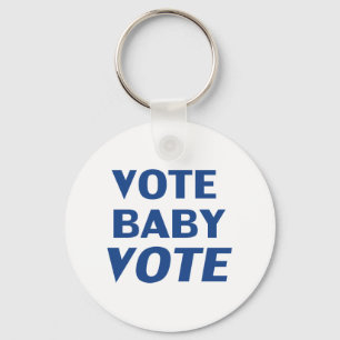 Porte-clés Vote Baby Vote - bleu blanc