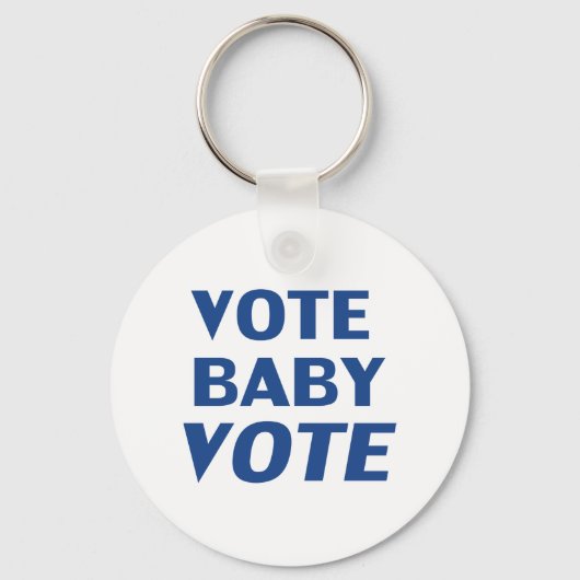 Porte-clés Vote Baby Vote - bleu blanc (Recto)