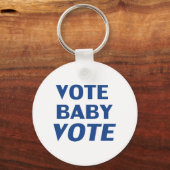 Porte-clés Vote Baby Vote - bleu blanc (Recto)