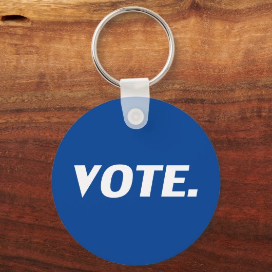 Porte-clés vote - bleu blanc (Recto)