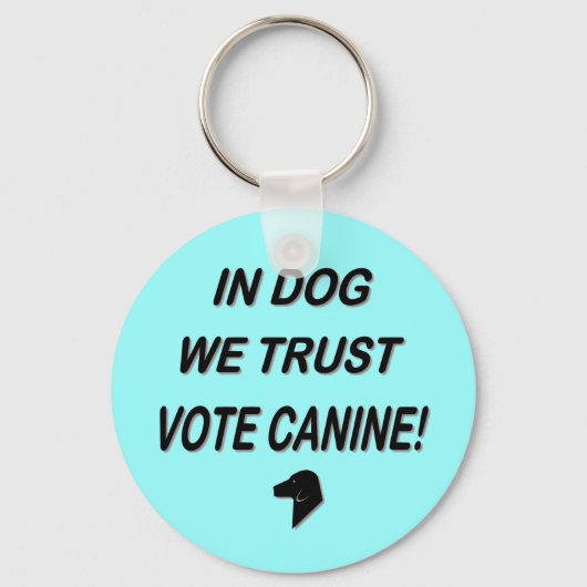 Porte-clés Vote Dog avec Black Text (Recto)