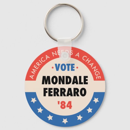 Porte-clés Vote Mondale/Ferraro '84 (Recto)