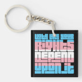 Porte-clés Vote pour Trans Rights (Devant)