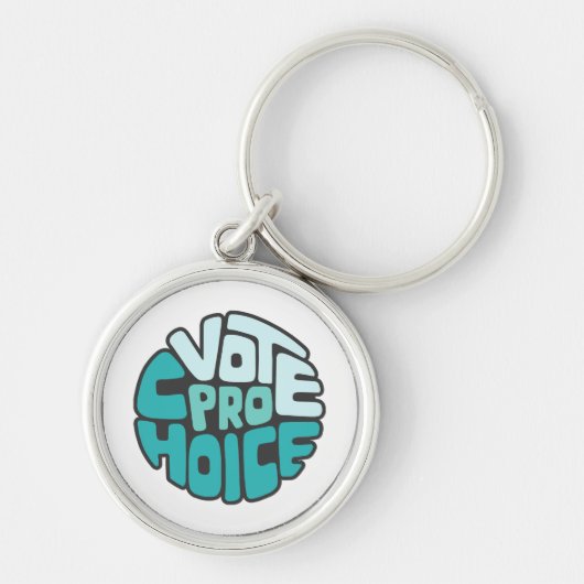 Porte-clés Vote Pro Choix Art De Mot (Devant)