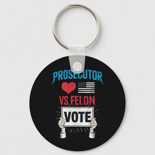 Porte-clés Vote Procureur contre Criminel (Recto)