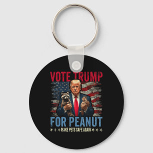 Porte-clés Vote Trump For Peanut L'Écureuil Rendre Les Animau