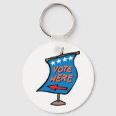Porte-clés Voter ici (Recto)