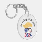 Porte-clés Voter pour le Felon Funny Trump 2024 (Devant gauche)