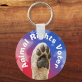 Porte-clés Voter pour les droits des animaux (Recto)