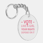 Porte-clés Votez Comme Une Fille Vos Droits En Dépendent II (Devant gauche)