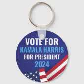 Porte-clés Votez Kamala Harris pour la présidence 2024  (Verso)
