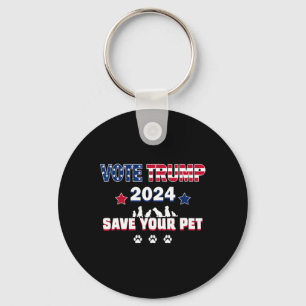 Porte-clés Votez Trump 2025 Sauvez Vos Animaux Président Trum