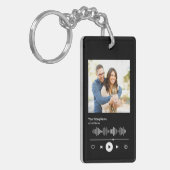 Porte-clés Votre Chanson Personnalisée Code Couple Photo Musi (Devant gauche)
