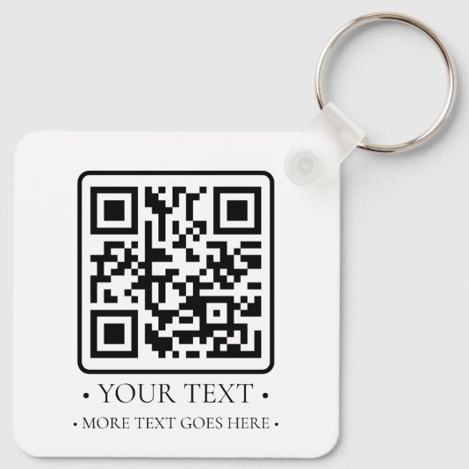 Porte-clés Votre code QR d'entreprise (Dos)