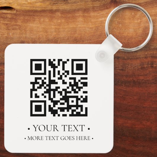 Porte-clés Votre code QR d'entreprise (Verso)