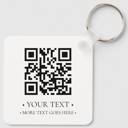 Porte-clés Votre code QR d'entreprise (Dos)