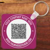 Porte-clés Votre code QR Porte - clés professionnels personna (Verso)