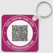 Porte-clés Votre code QR Porte - clés professionnels personna (Dos)