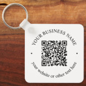 Porte-clés Votre code QR téléchargé plus texte circulaire mod (Recto)