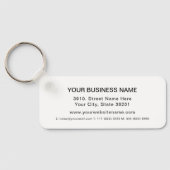 Porte-clés Votre entreprise Logo, Coordonnées Promo (Verso)
