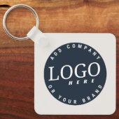 Porte-clés Votre entreprise Logo QR Code Employés Swag (Recto)