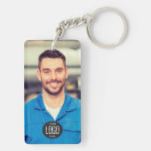 Porte-clés Votre ID de code QR numérique photo logo (Dos)