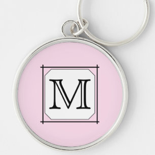 Porte-clés Votre lettre. Monogramme fait sur commande. Blanc