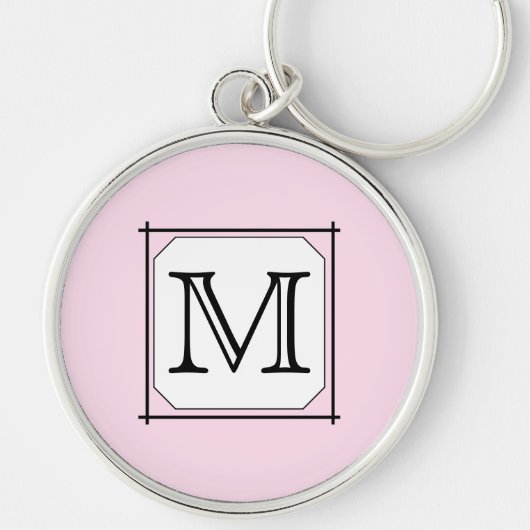 Porte-clés Votre lettre. Monogramme fait sur commande. Blanc (Devant)