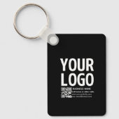 Porte-clés Votre logo avec code QR et texte modifiables (Recto)
