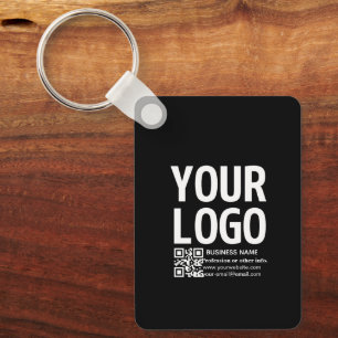 Porte-clés Votre logo avec code QR et texte modifiables