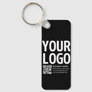 Porte-clés Votre logo avec code QR et texte modifiables