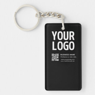 Porte-clés Votre logo avec code QR et texte modifiables
