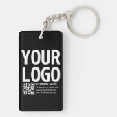 Porte-clés Votre logo avec QR code et texte modifiables (Dos)