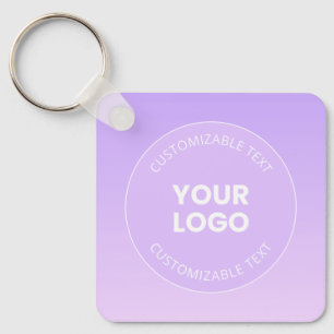 Porte-clés Votre logo   Dégradé Ombre de la lavande subtile