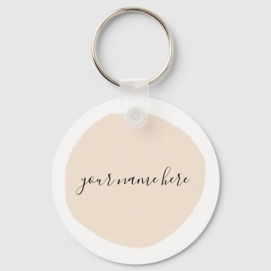 Porte-clés Votre logo d'entreprise rose brosse (Recto)