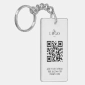 Porte-clés Votre logo et code QR Marketing commercial (Devant gauche)