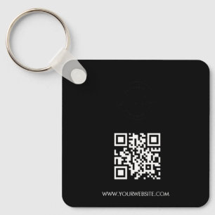 Porte-clés Votre logo et code QR vont ici Simple  Personnalis