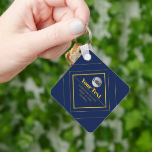 Porte-clés Votre logo et modèle de design personnalisable