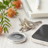 Porte-clés Votre logo et votre texte modifiable | Gradient gr (Côté)