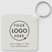 Porte-clés Votre logo | Grey Silver Business Entreprise Moder (Dos)