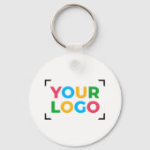 Porte-clés Votre logo ici Custom Company White (Recto)