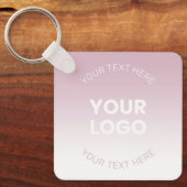Porte-clés Votre logo | Moderne Dusty Rose & Blanc Ombre (Recto)