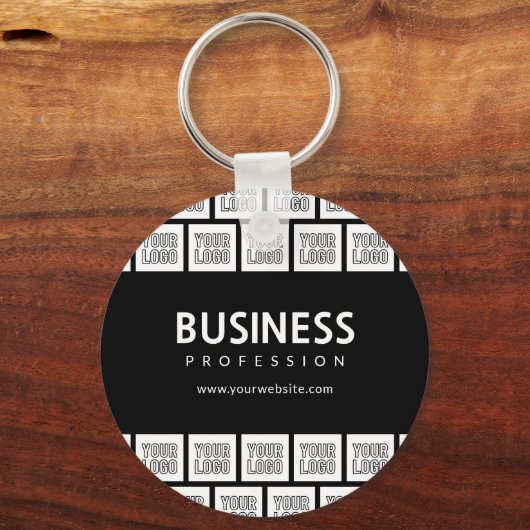 Porte-clés Votre logo Motif et nom commercial modifiable (Recto)