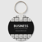 Porte-clés Votre logo Motif et nom commercial modifiable (Verso)