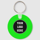 Porte-clés Votre logo Neon Green Elegant Yellow Business (Recto)
