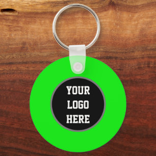 Porte-clés Votre logo Neon Green Elegant Yellow Business